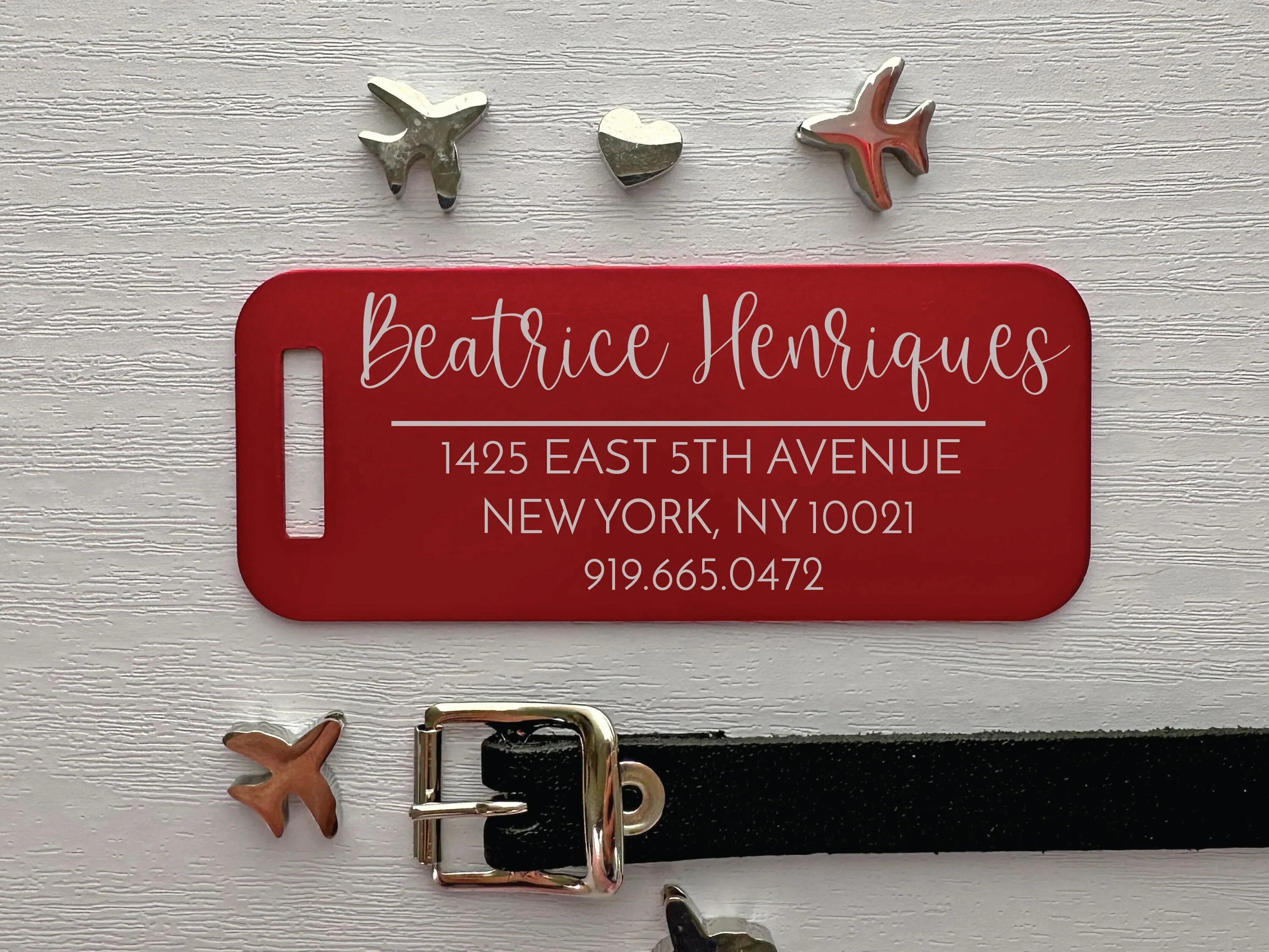 Classy Script Custom Travel Tag - Elegant Luggage Accessory