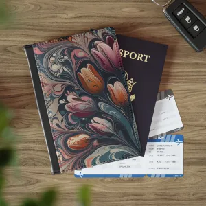 Purple traditional mabling art Passport Cover
