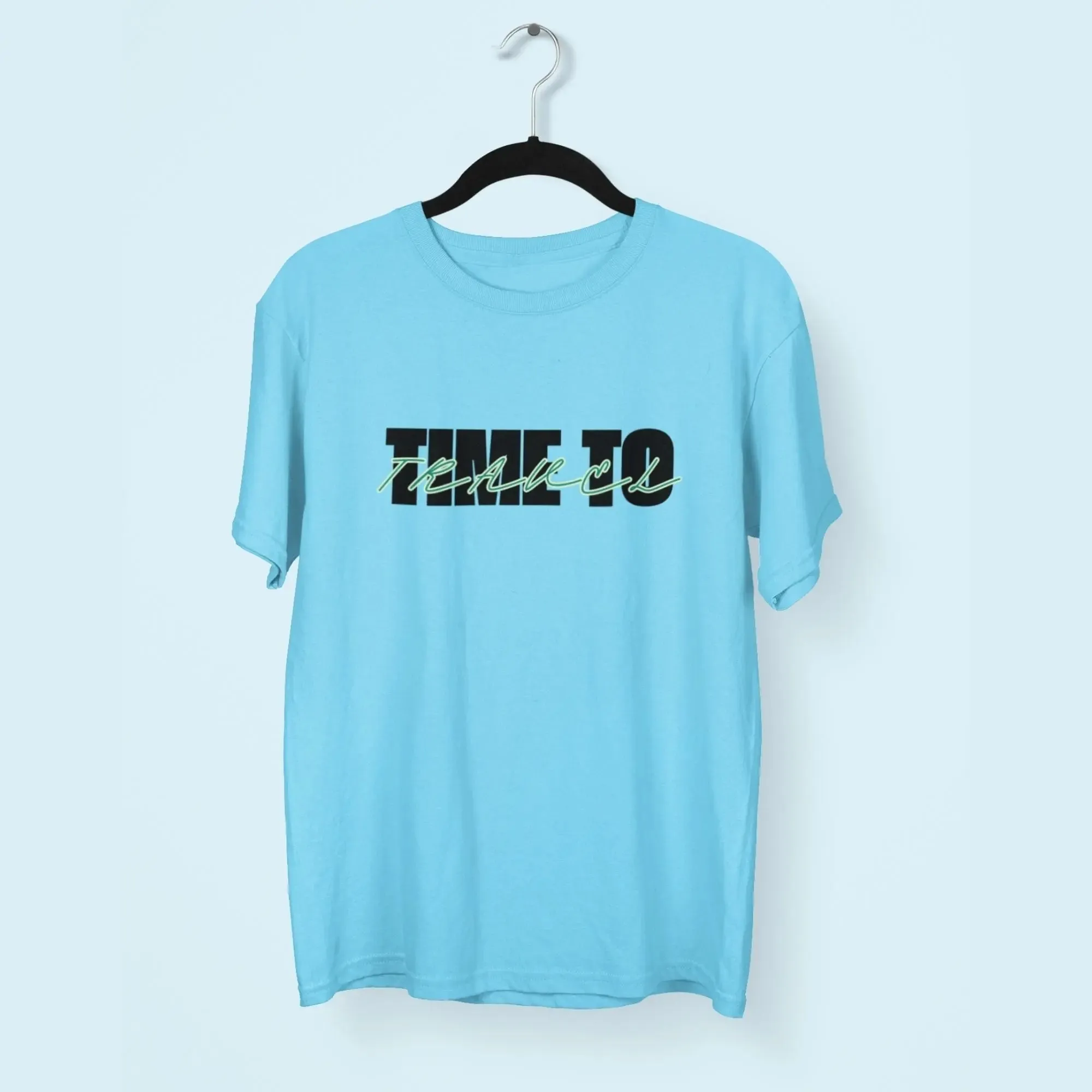 Time to Travel Round Neck Half Sleeve Classic T-Shirt